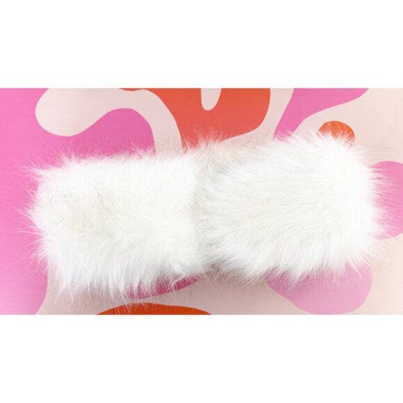 sy soul young Faux Fur Headband with Elastic Stretch White - Picture 3 of 7
